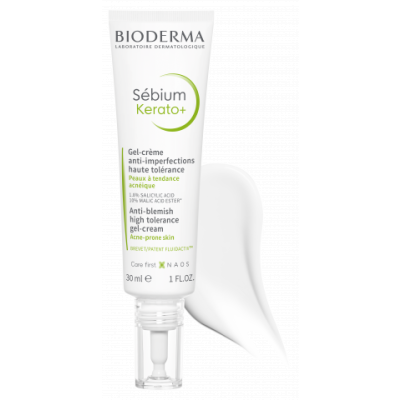 Gel-crema antiimperfecciones formulado con activos que reducen granos y puntos negros y reducen la presencia de marcas en la piel.
