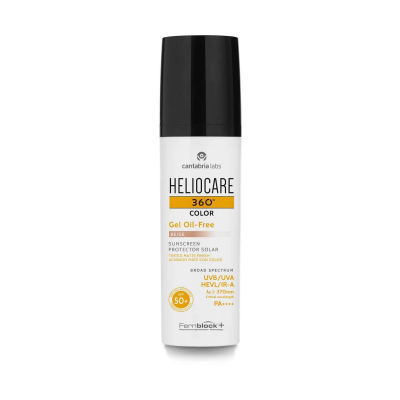 Fotoprotector de toque seco con color que protege del sol y unifica el tono