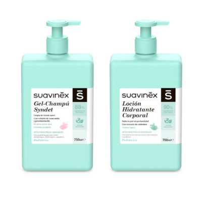 Pack de gel limpiador de ducha y loción hidratante para después del baño